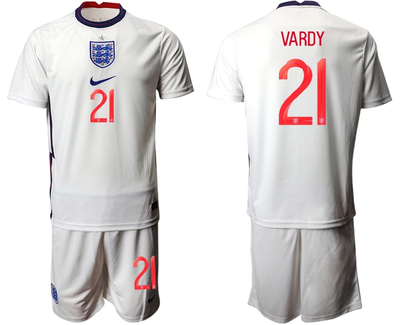 Men 2021 European Cup England home white #21 Soccer Jersey